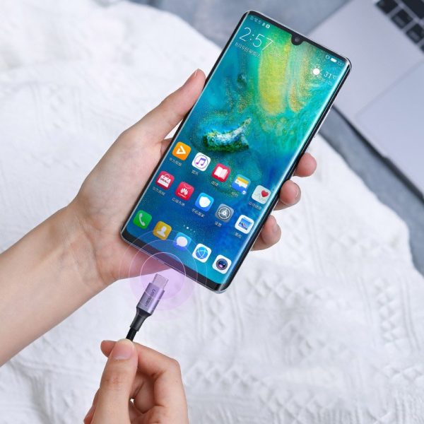 USB -C kabeļa kabelis - USB -C barošanas piegāde Ātrā uzlāde 2m - pelēks