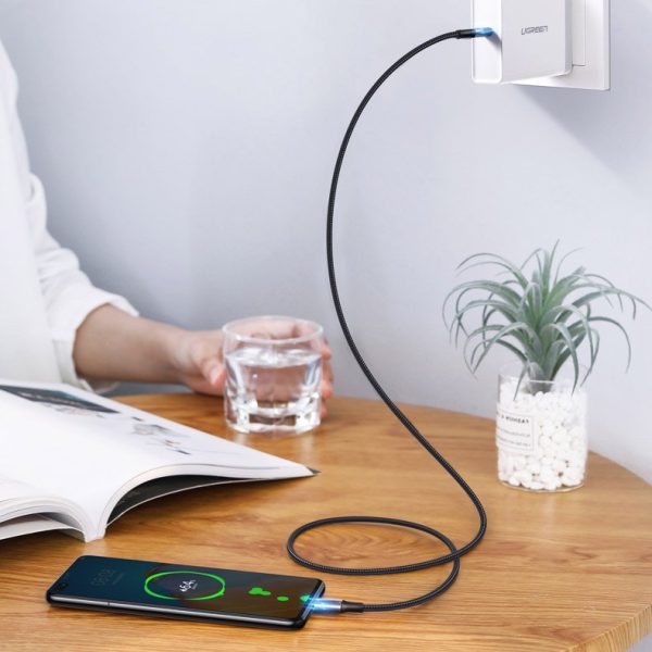 USB -C kabeļa kabelis - USB -C barošanas piegāde Ātrā uzlāde 2m - pelēks