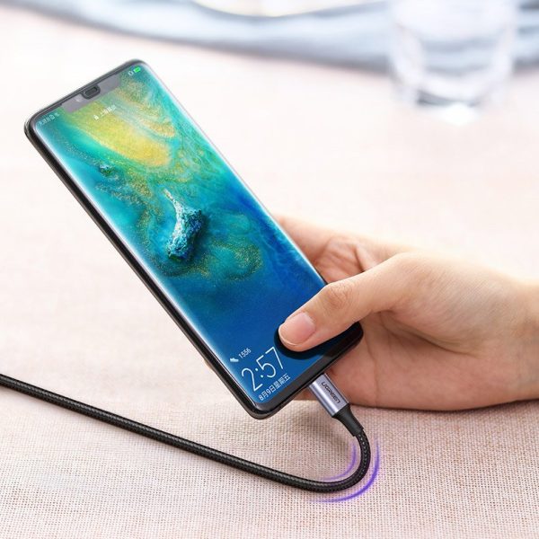 USB -C kabeļa kabelis - USB -C barošanas piegāde Ātrā uzlāde 2m - pelēks