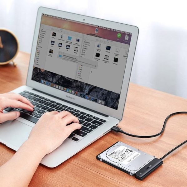 Adapteris HDD SSD 2.5 '' SATA III 3.0 uz USB - melns