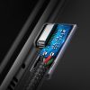 Kabeļa leņķa kabelis ar USB-C sānu spraudni uz USB-C ātrās uzlādes 1M pelēko