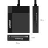SD / MICRO SD / CF / CF / MS atmiņas karšu lasītājs USB 3.0 spraudnis - melns