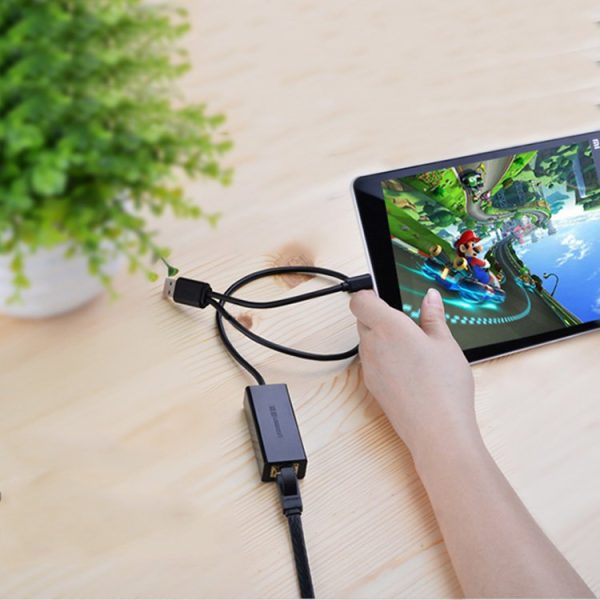 Ārējā tīkla karte LAN RJ45 - USB 2,0 100 Mb / s - melns