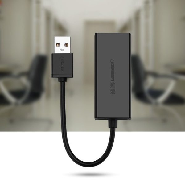 Ārējā tīkla karte LAN RJ45 - USB 2,0 100 Mb / s - melns