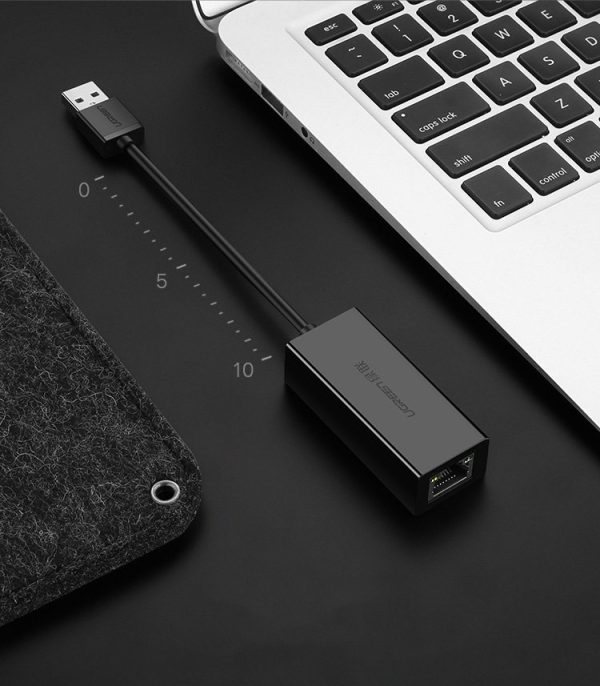Ārējā tīkla karte LAN RJ45 - USB 2,0 100 Mb / s - melns