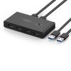 Switch Box Hub 4X USB 3.2 Gen 1 USB izplatītājs diviem datoriem - melns