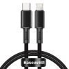 Kabelis Kabelis iPhone USB -C - zibens ātra uzlāde 20W 1M - melns