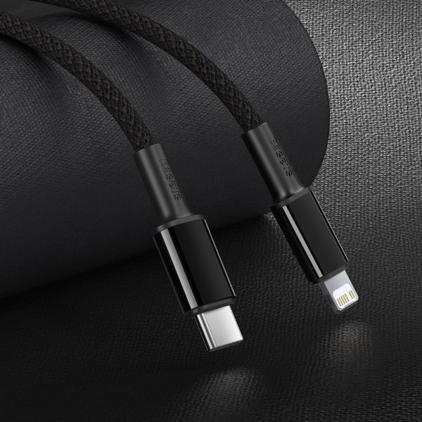 Kabelis Kabelis iPhone USB -C - zibens ātra uzlāde 20W 2m - melns