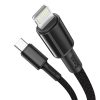 Kabelis Kabelis iPhone USB -C - zibens ātra uzlāde 20W 2m - melns
