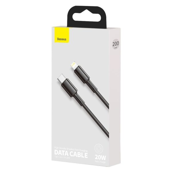 Kabelis Kabelis iPhone USB -C - zibens ātra uzlāde 20W 2m - melns