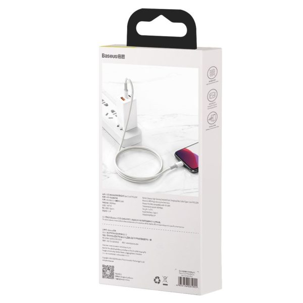 Kabelis Kabelis iPhone USB -C - zibens ātra uzlāde 20W 2m - balts