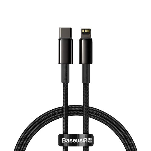 Kabelis Kabelis iPhone USB -C - zibens ātra uzlāde 20 W 1M - visi melni