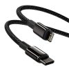 Kabelis Kabelis iPhone USB -C - zibens ātra uzlāde 20 W 1M - visi melni