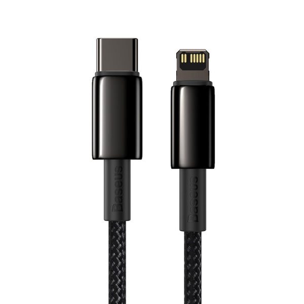 Kabelis Kabelis iPhone USB -C - zibens ātra uzlāde 20 W 1M - visi melni