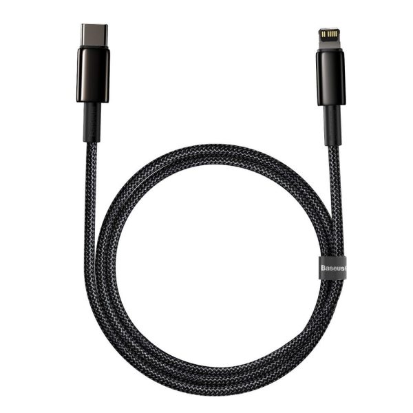 Kabelis Kabelis iPhone USB -C - zibens ātra uzlāde 20 W 1M - visi melni