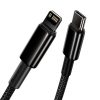 Kabelis Kabelis iPhone USB -C - zibens ātra uzlāde 20 W 1M - visi melni