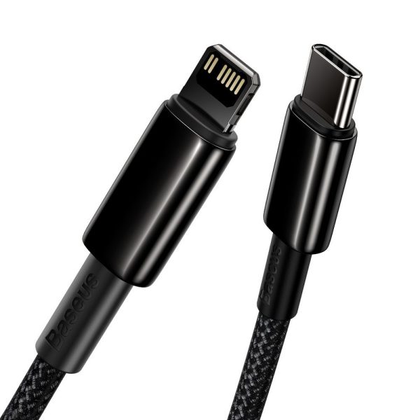 Kabelis Kabelis iPhone USB -C - zibens ātra uzlāde 20 W 1M - visi melni