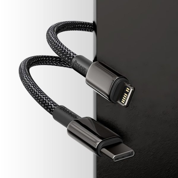 Kabelis Kabelis iPhone USB -C - zibens ātra uzlāde 20W 2m - visi melni