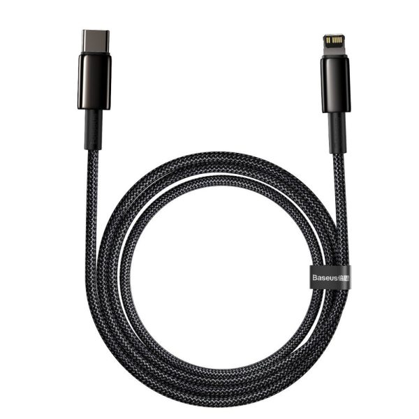 Kabelis Kabelis iPhone USB -C - zibens ātra uzlāde 20W 2m - visi melni