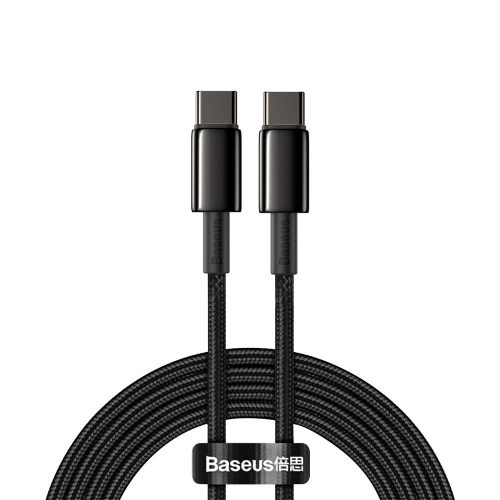 USB -C kabeļa kabelis - USB -C Ātra uzlāde 100W 2M - visi melni