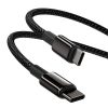 USB -C kabeļa kabelis - USB -C Ātra uzlāde 100W 2M - visi melni