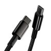 USB -C kabeļa kabelis - USB -C Ātra uzlāde 100W 2M - visi melni