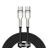 Karpu kabelis USB -C - USB -C COFFERE METĀLA DATU PAREDZĒJS PIEGĀDE 100W 2M - MELNA