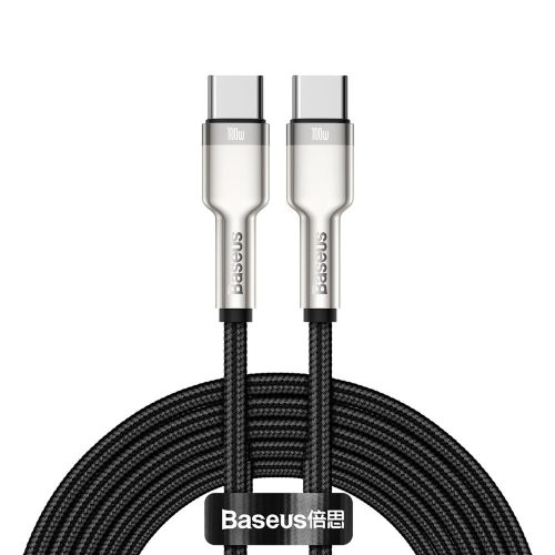 Karpu kabelis USB -C - USB -C COFFERE METĀLA DATU PAREDZĒJS PIEGĀDE 100W 2M - MELNA