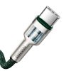 Karpu kabelis USB -C - USB -C COFFERE METĀLA DATA PAREDZĒJA PIEGĀDE 100W 2M - GREEN