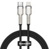 Kabeļa kabelis iPhone USB -C - Lightning Coule metāla datu barošanas piegāde 20W 1M - melns