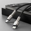 Kabeļa kabelis iPhone USB -C - Lightning Coule metāla datu barošanas piegāde 20W 1M - melns