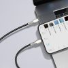Kabeļa kabelis iPhone USB -C - Lightning Coule metāla datu barošanas piegāde 20W 1M - melns