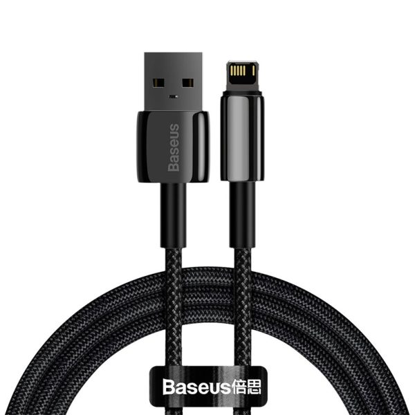 Kabelis kabelis iPhone USB iPhone - zibens 1m - visi melni