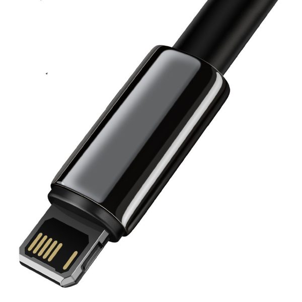 Kabelis kabelis iPhone USB iPhone - zibens 1m - visi melni