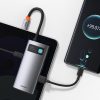 4in1 daudzfunkcionāla rumbas metāla mirdzums USB-C USB-C Power Piegāde HDMI USB 3.2 USB 2.0
