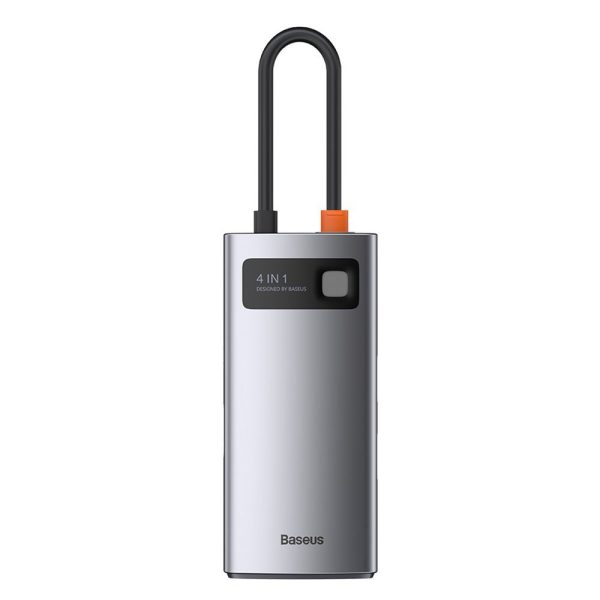4in1 daudzfunkcionāla rumbas metāla mirdzums USB-C USB-C Power Piegāde HDMI USB 3.2 USB 2.0