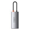 4in1 daudzfunkcionāla rumbas metāla mirdzums USB-C USB-C Power Piegāde HDMI USB 3.2 USB 2.0