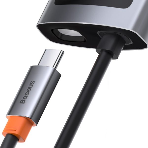 4in1 daudzfunkcionāla rumbas metāla mirdzums USB-C USB-C Power Piegāde HDMI USB 3.2 USB 2.0