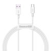 Superior USB kabeļa kabelis - USB -C 66W 6A 1M - balts
