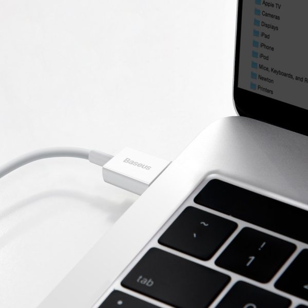 Superior USB kabeļa kabelis - USB -C 66W 6A 1M - balts