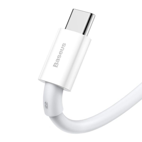 Superior USB kabeļa kabelis - USB -C 66W 6A 1M - balts