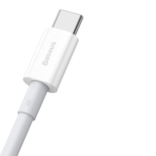 Superior USB kabeļa kabelis - USB -C 66W 6A 1M - balts