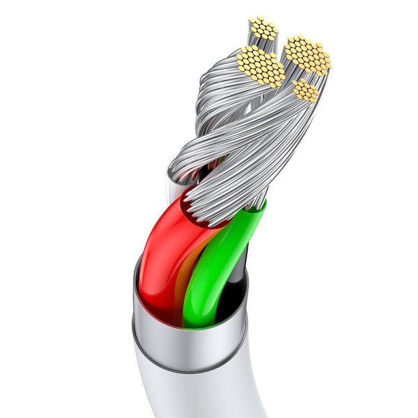 Superior USB kabeļa kabelis - USB -C 66W 6A 1M - balts