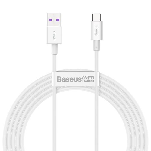 Superior USB kabeļa kabelis - USB -C 66W 6A 2M - balts