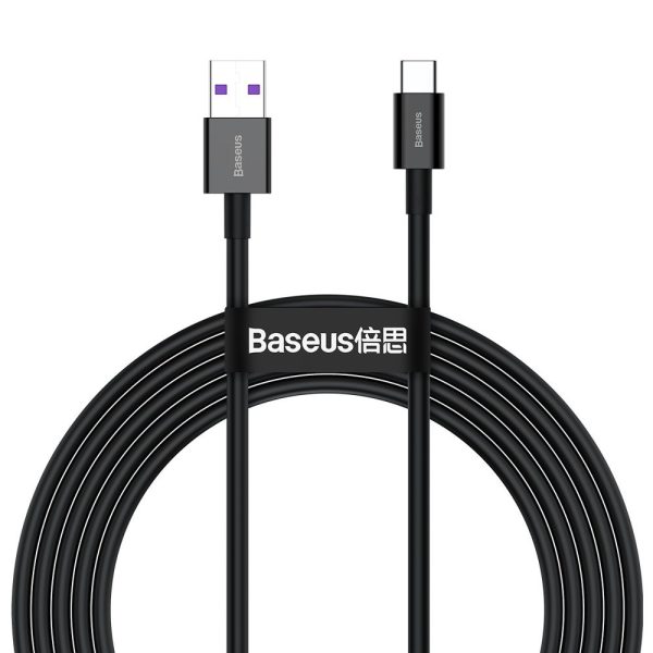 Augstāks kabeļa kabelis Huawei USB - USB -C 11V / 6A Superchange 2m - melns