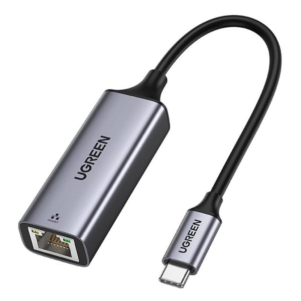 Ārējā tīkla karte LAN RJ45 - USB -C 1 gigabits Ethernet - pelēks