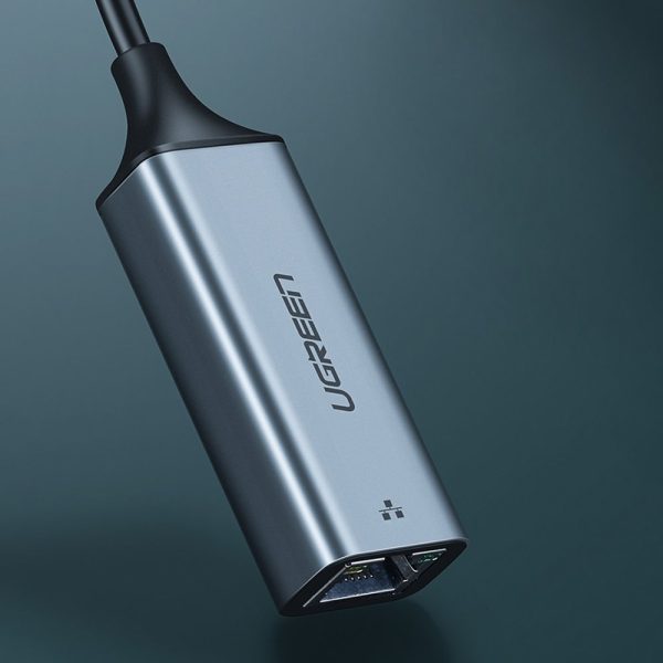 Ārējā tīkla karte LAN RJ45 - USB -C 1 gigabits Ethernet - pelēks