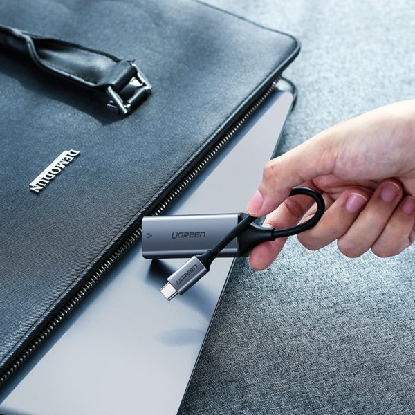 Ārējā tīkla karte LAN RJ45 - USB -C 1 gigabits Ethernet - pelēks