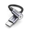 USB -C 3,5 mm mini ligzda 10cm - melns adapteris