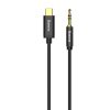 5 mm mini ligzda - USB -C 120cm - melns
